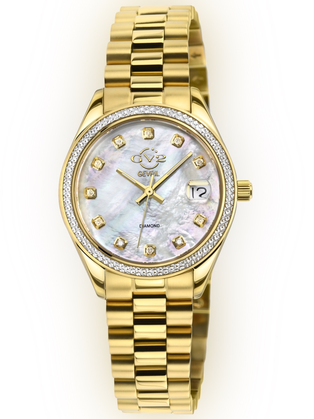Women’s GEVRIL 12422 Limited 349/999 Turin Swiss Quartz Gold-Tone Watch 32mm